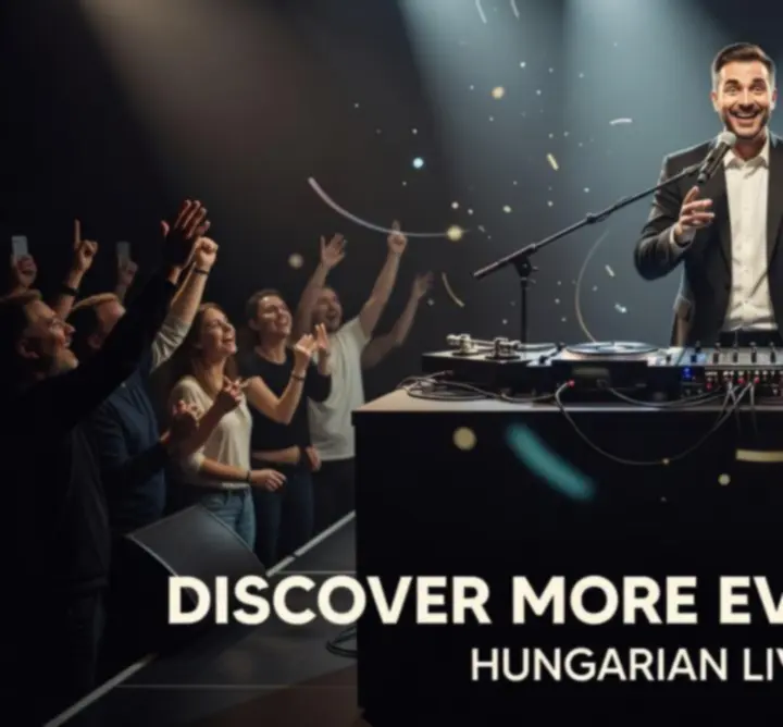 Színpad látványos fénytechnikával és zenekarral