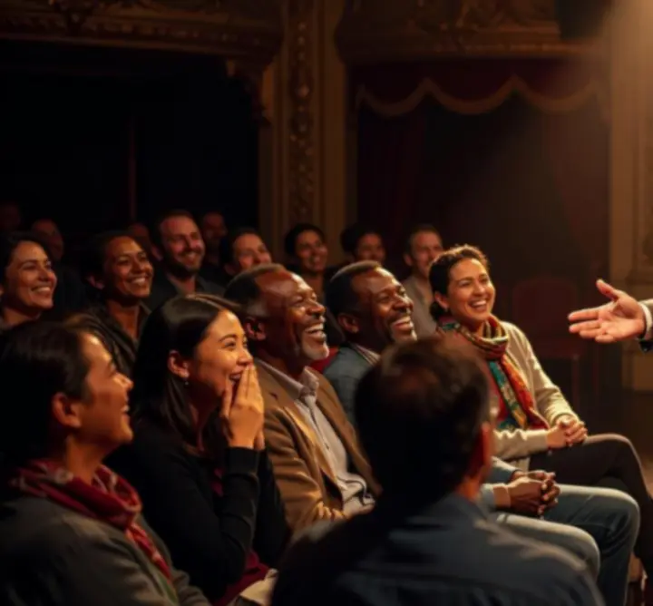 Stand-up comedy előadás és közönség